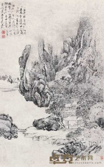 王玖 山水 立轴 63×38.5cm